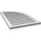Ekena Millwork Quarter Round Top Right Surface Mount PVC Gable Vent w/ 2"W x 1-1/2"P Brickmould Frame, 22"W x 36"H GVPQR22X3602SF - alternate 4